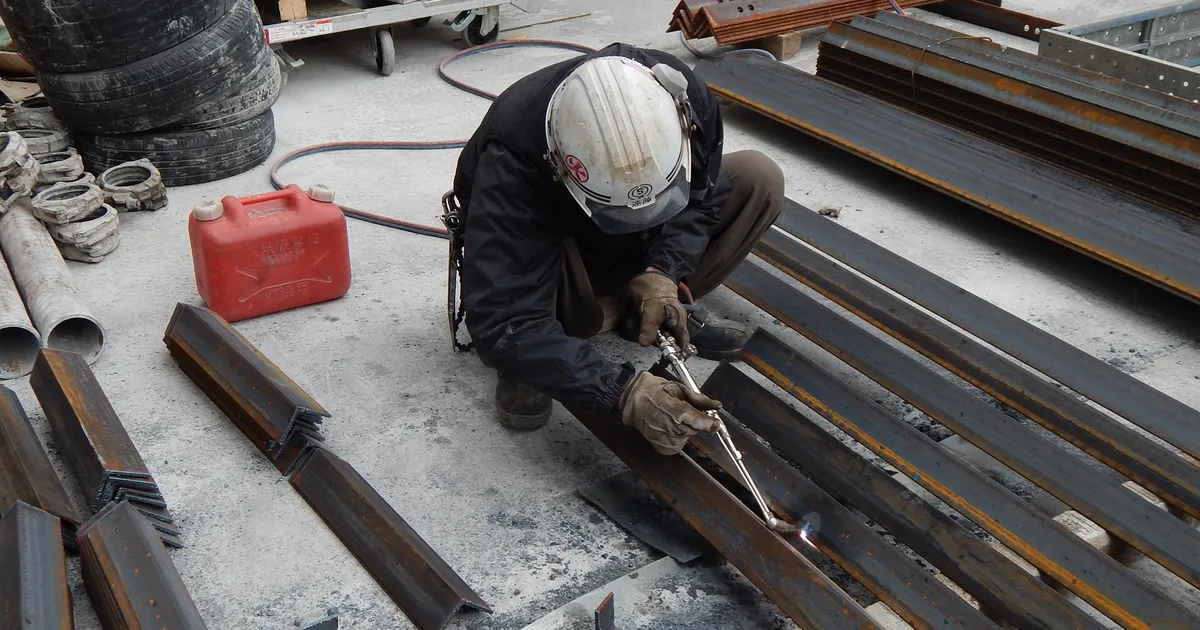 建設現場の空撮